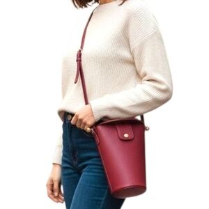 Red Cylinder Crossbody Purse